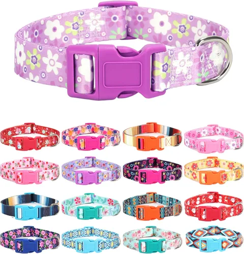 Miniatura 22 de Collares de Navidad para perros pequeños, lindos collares suaves y ajustables para perros y niñas, S 22. Estilo navideño