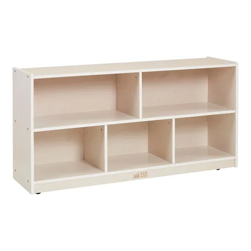 Miniatura 14 de ECR4Kids Gabinete de almacenamiento móvil de 5 compartimentos, para niños pequeños, mobiliario para aulas, Gris lavado