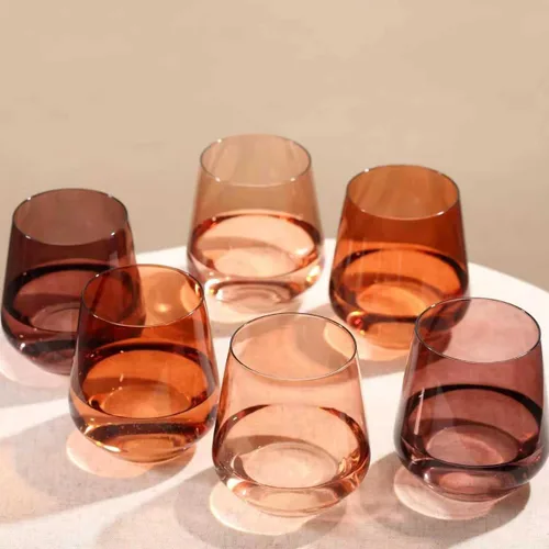 Miniatura 11 de comfit Juego de copas de vino de colores de 6 a 15 onzas sopladas a mano, sin plomo, copas de vino coloridas, para cumpleaños, boda, inauguración