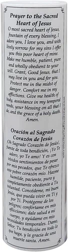 Miniatura 2 de Vela LED de oración de devoción sin llama Sagrado Corazón de Jesús