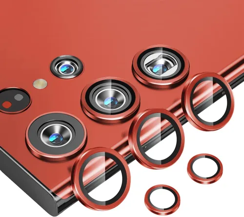 Miniatura 26 de Bling - Protector de lente de cámara para Samsung Galaxy S22 Ultra solamente, cubierta de anillo de lente de ajuste completo con película de Negro