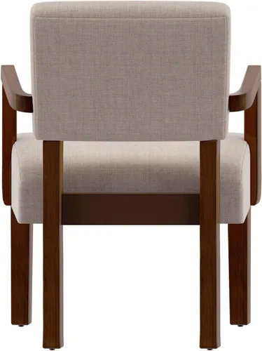 Miniatura 9 de FAGAGA Silla decorativa, sillas de sala de estar de gran tamaño con asiento suave y reposabrazos para salas de estar y comedor Beige