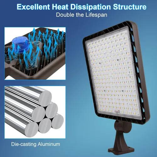 Miniatura 7 de ledmo 480W Luz LED de estacionamiento, luz LED de 5000K 72000LM súper brillante del atardecer al amanecer, luz de calle comercial al aire libre