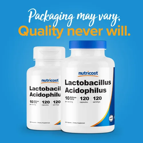 Miniatura 4 de Nutricost Lactobacillus Acidophilus 10 mil millones de UFC, 120 cápsulas vegetarianas