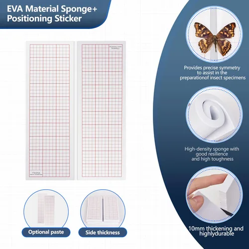 Miniatura 3 de Kit de herramientas para especímenes de insectos - Tabla de fijación de espuma EVA, papel coordinado, papel para prensar alas, pines para insectos