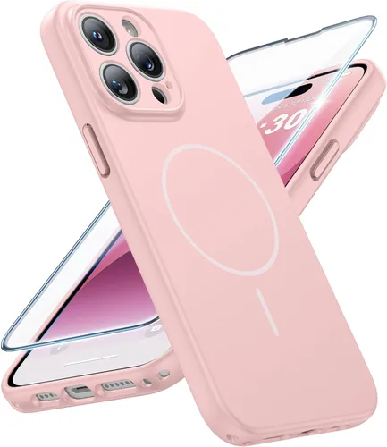 Miniatura 11 de FNTCASE Funda para iPhone 14 Pro Max color azul: [compatible con Magsafe] Funda magnética mate sólida con [protección completa de la cámara]