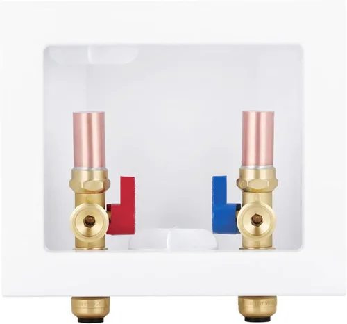 Caja de salida de lavadora Empuje para conectar con pararrayos de martillo de cobre, entrada 1/2 pulgada empuje para conectar x salida 3/4 pulgadas