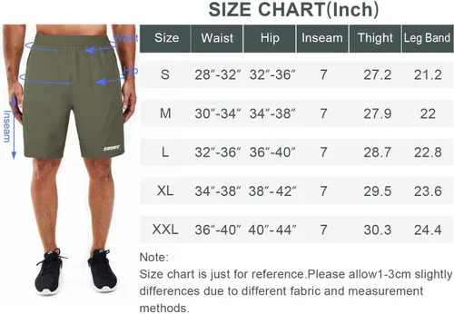 Miniatura 6 de Souke Sports Pantalones cortos de entrenamiento 2 en 1 para hombre, 7 pulgadas, secado rápido, pantalones cortos atléticos para gimnasio, bolsillos