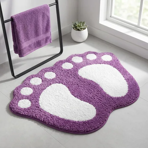 Miniatura 14 de TOPCHANCES Tapete de baño, antideslizante y grande para pies grandes, tapete de baño absorbente de agua, tapete de microfibra para inodoro, tapete
