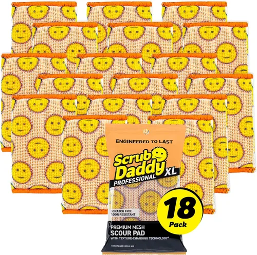 Miniatura 6 de Esponjas de limpieza grandes de acero de Scrub Daddy - Esponja de acero inoxidable XL de Scrub Daddy para fregar platos - Almohadillas de limpieza