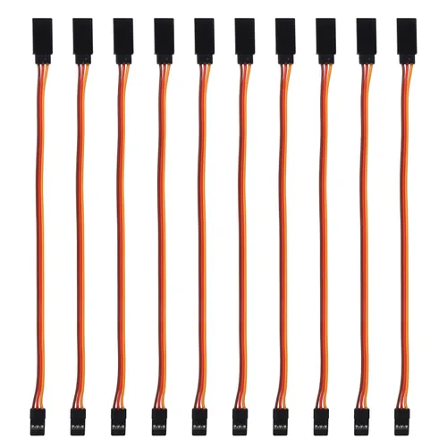 ACEIRMC Cable de extensión servo de 3 pines hembra a macho conector de cable JR para control remoto de aviones de coche RC (7.9 in)