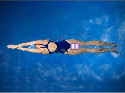 Miniatura 4 de Flotador de natación, flotador de natación suave, flotador de EVA de 5 capas para piernas, ayuda para entrenamiento de piscina, soporte para piernas