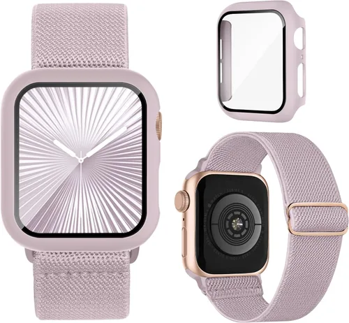 Miniatura 10 de Bandas elásticas compatibles para correa y carcasa de Apple Watch de 40mm 44mm 41mm 45mm 42mm 46mm, correas deportivas de nailon Solo Loop