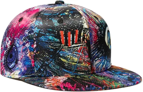 Miniatura 3 de Quanhaigou Gorra de béisbol estampada sombreros unisex con diseño de graffiti con Snapback y Snapback para el verano