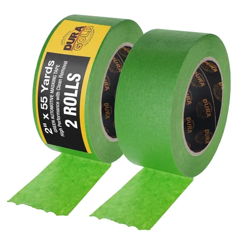 Miniatura 11 de Dura-Gold Cinta adhesiva verde automotriz de 1 pulgada (0.945 in x 55 yardas), 3 rollos – Premium alto rendimiento, resistente al calor – Pintura