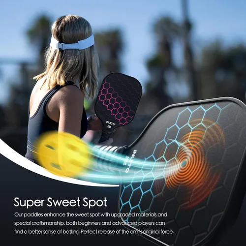 Miniatura 3 de Juego de 2 palas de pickleball 2026 de 0.63 pulgadas de grosor con bolsa de pickleball grande Sweet Spot Pickle Ball para hombres y mujeres, juego
