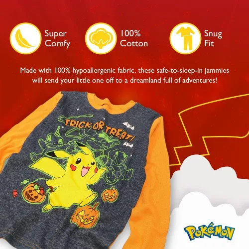 Miniatura 3 de Pokemon Boys' Big Snug-fit Halloween Pajamas