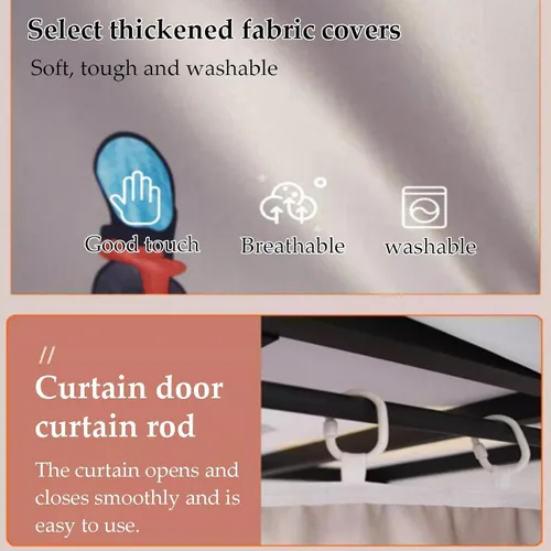Miniatura 6 de large closets Folding Clothes Closet Metal Iron Wardrobe Closet Portable Closets for Hanging Clothes Easy to Assemble Saves Space Closet Space-saving