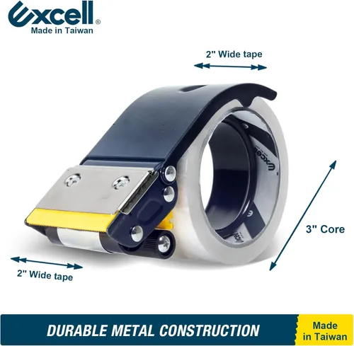 Miniatura 5 de Excell Dispensador de cinta de embalaje (hasta 2 pulgadas de ancho) Dispensadores de cinta de mano, uso para el hogar, oficina, tienda de regalos