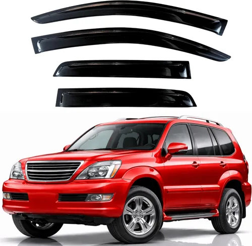 Miniatura 162 de KPY Visor de ventana compatible con Hyundai Tucson 2021-2025, 4 piezas de deflector de ventilación para ventana lateral, estilo Mugen, protector