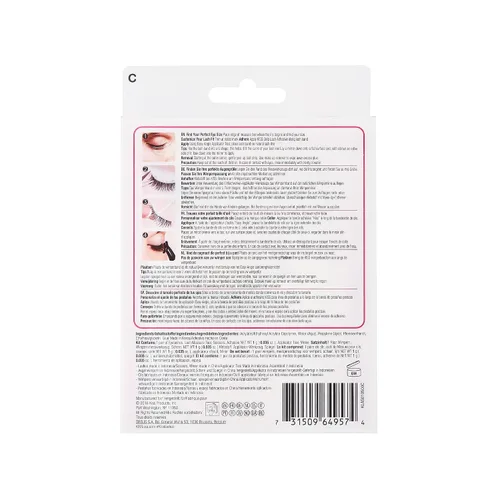Miniatura 8 de Kiss Lash-101 - Kit de pestañas postizas todo en uno para principiantes, pestañas de tira reutilizables, fácil de aplicar, 1 par de pestañas