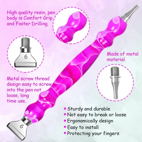 Miniatura 5 de Praise V Do Kit de bolígrafo de pintura de diamante, accesorios de herramienta, lápiz capacitivo, taladro para adultos con colocadores de metal