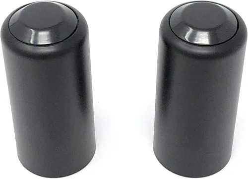 Miniatura 2 de 2 piezas de repuesto para micrófono de batería de tornillo en tapa/cubierta/taza para Shure PGX/SLX inalámbrico (negro)