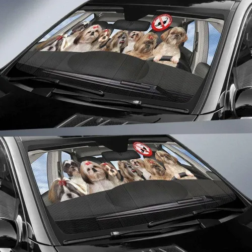 Miniatura 2 de Shih Tzu Not Allowed Cats 3D Dogs Print - Parasol para automóvil, regalo divertido para los amantes de los perros Shih Tzu, para regalo