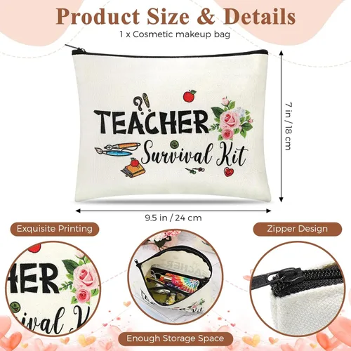 Miniatura 2 de Juego de regalo de agradecimiento al profesor, kit de supervivencia para profesores, llavero con inicial, regalos para profesores de graduación