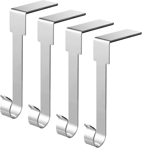 Miniatura 13 de 6 piezas de soportes para calcetines de Navidad para repisa, ganchos para colgar calcetines de metal, ganchos para ornamentos navideños, clips
