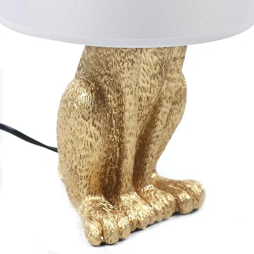 Miniatura 7 de Lámpara de conejo LED dorada moderna con bombilla E27, accesorios de iluminación de mesita de noche para oficina, sala de estar, comedor