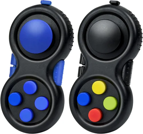 Miniatura 22 de juguete original de concentración Fidget, juego de controlador clásico de goma con 8 funciones Fidget y cordón - Excelente para aliviar el estrés