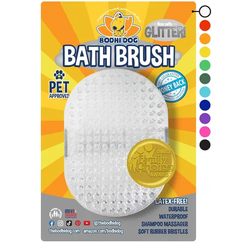 Miniatura 9 de Bodhi Dog - Cepillo de mascotas relajante para masajear con el champú, peine de cerdas de goma para perros y gatos Azul