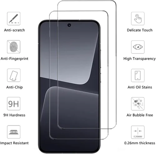 Miniatura 2 de Protector de pantalla transparente para Xiaomi 13 HD Vidrio templado - [Paquete de 2] 9H Dureza Compatible con fundas Anti-arañazos Protector