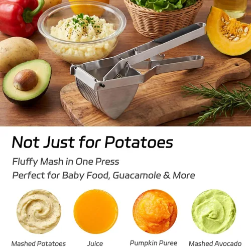 Miniatura 6 de SPEENSUN Potato Ricer, Heavy Duty Stainless Steel Potato Masher for Fluffy Mashed potatoes & Baby Food Dishwasher Safe, Easy Clean Ricer for