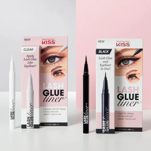 Miniatura 12 de KISS Clear Lash GLUEliner, adhesivo para pestañas con punta de fieltro, acabado mate transparente, aplicación infalible, fácil de retocar, 0.02