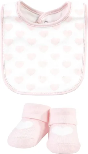 Miniatura 200 de Hudson Baby Conjunto de babero y calcetines unisex de algodón para bebé