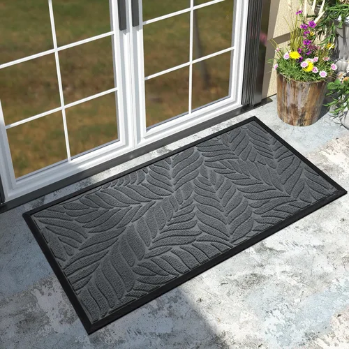 Miniatura 17 de Yimobra Tapete para puerta delantera para interiores y exteriores, 29.5 x 17 pulgadas, impermeable, para todas las estaciones, para entrada
