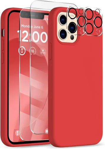 Miniatura 13 de Funda para iPhone 12 Pro Max, [2 protectores de cámara + 2 protectores de pantalla], funda protectora de silicona de cuerpo completo a prueba