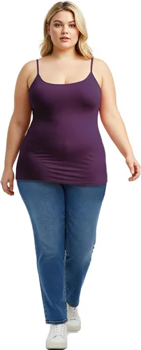 Miniatura 191 de Emmalise Camisola larga casual básica para mujer, con tirantes ajustables, top en capas
