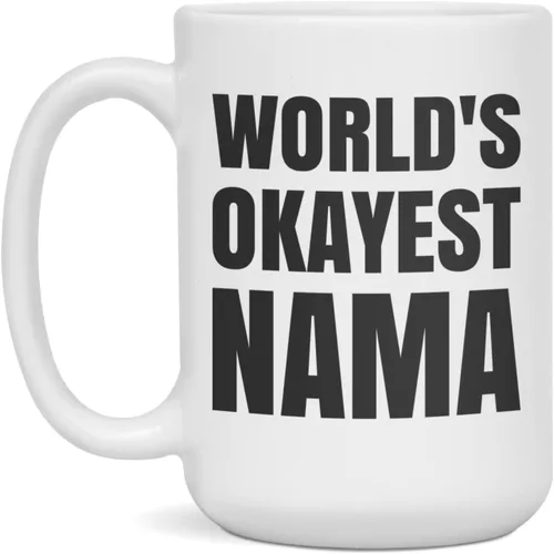 Miniatura 3 de Worlds Okayest Nama - Taza Okayest Nama, 11 onzas, color blanco