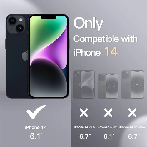Miniatura 2 de JETech Funda de Silicona para iPhone 14 de 6.1 Pulgadas, Funda Protectora para Teléfono de Cuerpo Completo con Tacto Sedoso-Suave, Cubierta