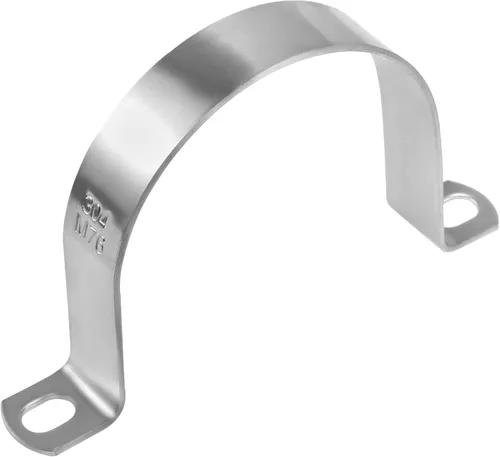 Miniatura 9 de uxcell Correa de tubo rígida de 0.630 in (0,6 pulgadas), 2 correas de tubo de agujeros 304 abrazadera de tubo de tensión de acero inoxidable 2 piezas