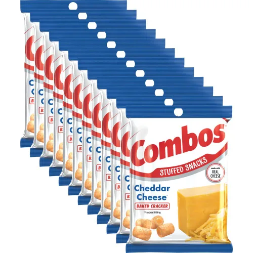 Miniatura 11 de COMBOS Cheese Snacks - Paquetes de bocadillos de queso nacho, aperitivo de galleta horneada, bolsa a granel de 6.3 onzas (paquete de 12)