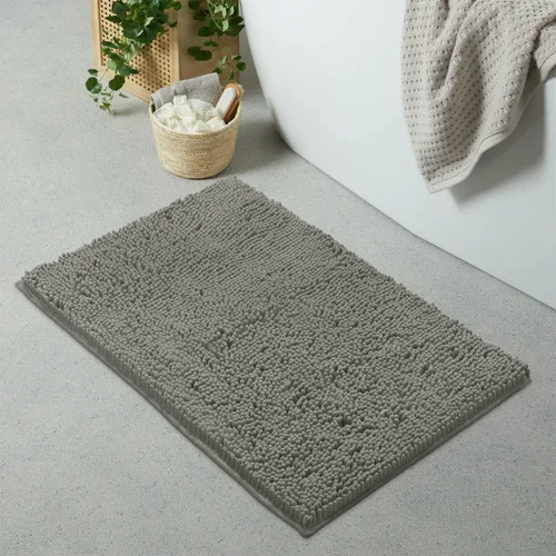 Miniatura 132 de LuxUrux Tapete de microfibra afelpada, de felpilla extrasuave, pelo largo de 1 pulgada, muy absorbente, para baño o ducha, lavar y secar a máquina