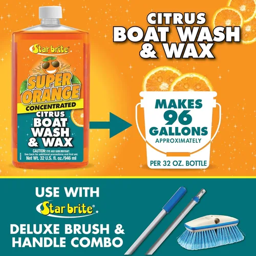 Miniatura 4 de STAR BRITE Jabón y cera para barcos cítricos súper naranja - Fórmula concentrada prémium para un brillo y protección definitivos