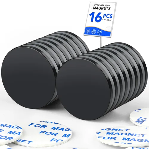 Miniatura 25 de LOVIMAG Super Strong Neodymium Disc Magnets with Epoxy Coating, Powerful Permanent Rare Earth Magnets 1.26 inch x 1/8 inch, Pack of 6 Negro