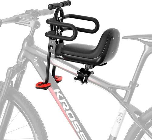 XIEEIX Asiento de bicicleta para niños, portátil, retráctil, plegable, montado en la parte delantera, adecuado para niños de 1 a 3 años, asiento de