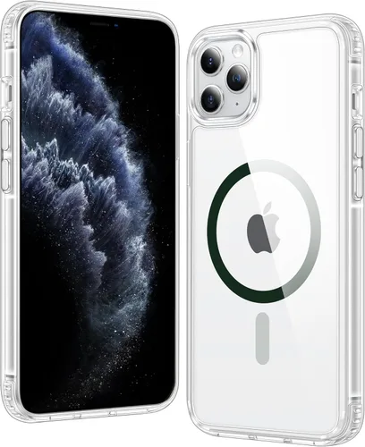 Miniatura 318 de FNTCASE Funda para iPhone 13 Pro-Max: Fundas magnéticas transparentes compatibles con Magsafe Slim anti amarillamiento protección contra caídas
