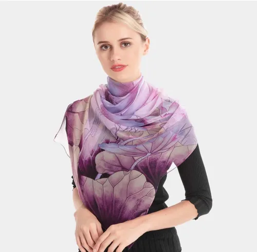 Miniatura 4 de Bufandas para mujer ligeras con estampado de flores, chales, bufandas de moda, chales con protección solar